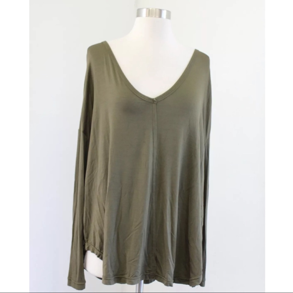 NWT Free People Moonshine Tunic Top Army Olive - Picture 3 of 8